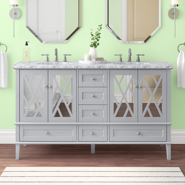 Ivy Bronx Solihull 60" Double Bathroom Vanity Set & Reviews Wayfair